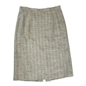 Talbots Linen Blend Tan‎ Skirt Sz 8